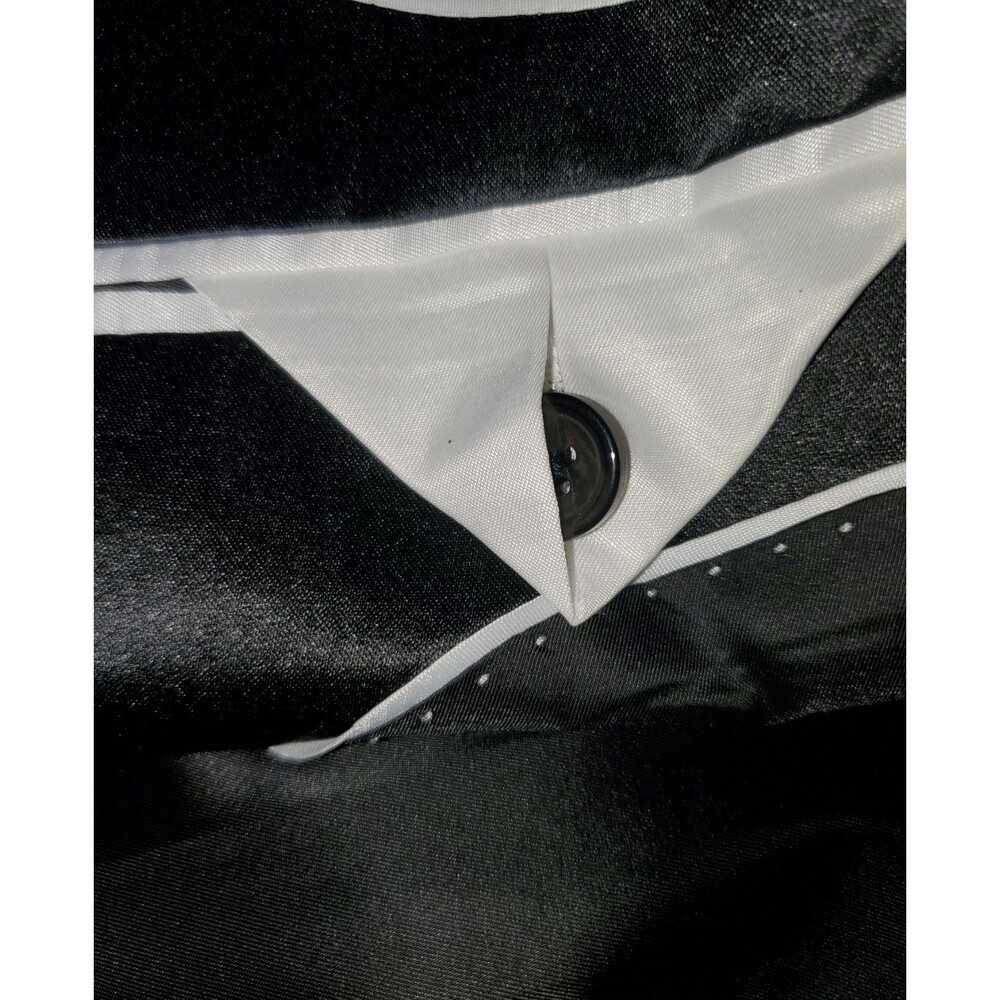 SuitShop Black Peak Lapel Tuxedo Jacket 44R NWT Slim Fit PKTXSJ44R-S Tux - Picture 11 of 16